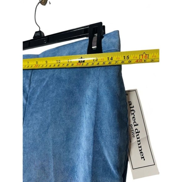 Alfred Dunner Womens Pants Powder Blue Corduroy Classic Fit Pull On Size 8P - Picture 9 of 16
